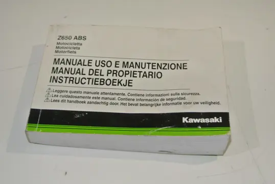 INSTRUCTIEBOEKJE Kawasaki Z 650 2017 - 2019