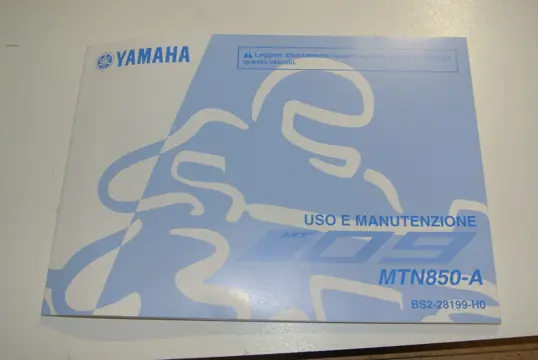INSTRUCTIEBOEKJE Yamaha MT 09 2018 - 2020