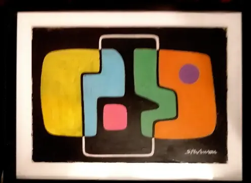 Harold Moncreau Stevenson Jr. '' popart mix-media on carton 23x35cm