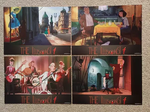 THE ILLUSIONIST FRANSE lobbycard set.