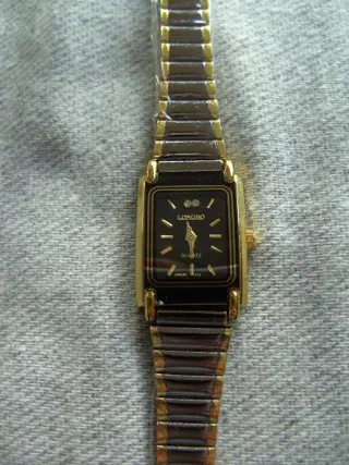 HORLOGE STAAL DAMES ANALOOG VIERKANTE KAST NIEUW.