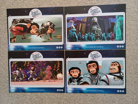 SPACE CHIMPS lobbycard set.