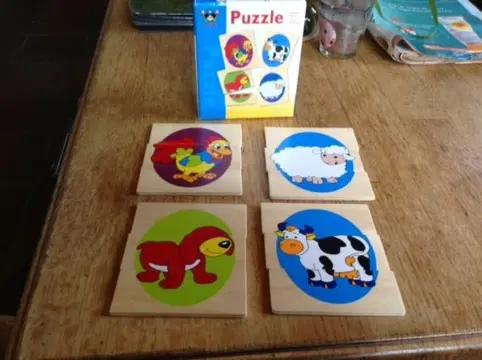 Kinderpuzzels, houten puzzels met of zonder knopjes