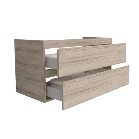 Badmeubel Sally 100cm Incl keramische wastafel LICHT HOUT