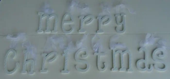 MERRY CHRISTMAS HOUTEN LETTERS WIT- GROEN of ZELF DECOREREN