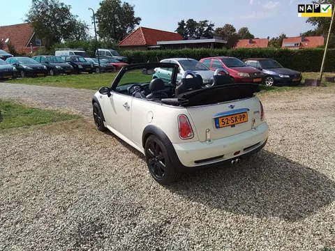 Mini Mini Cabrio 1.6 Cooper S Chili Zeer lux,s Leer Zwart org NL auto Boekje er bij Als nieuw