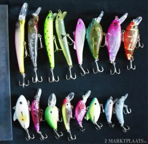 Voor Snoek, Baar , enz 16 pluggen ,kunstaas hengelsport nr1