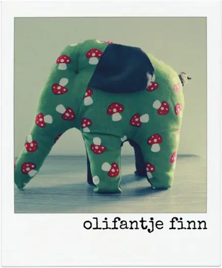 O-lief-antje Finn. Handmade with love. 100% katoen