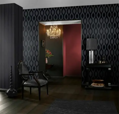 Retro ziwart behang 19