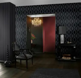 Retro ziwart behang 19