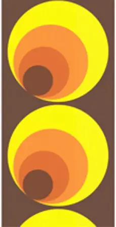 Retro geel mooie behang 53