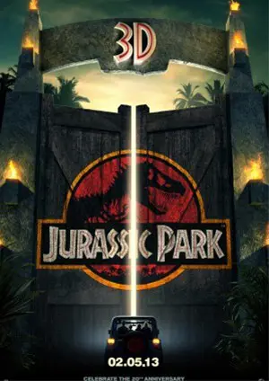 JURASSIC PARK 3 D filmposter.