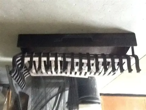 Open haard met vonkengordijn