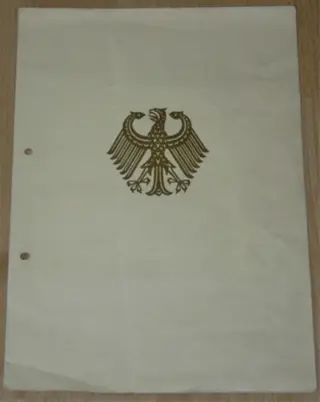 Ereoorkonde (Ehrenurkunde) 1958 Oberlokomotivfuhrer, Hamburg