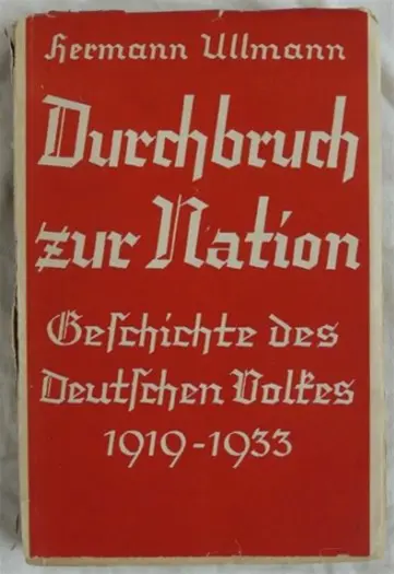 Boek, Durchbruch zur Nation van Hermann Ullmann, 1933.