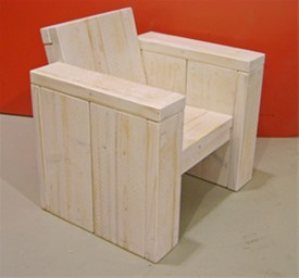 Lounge stoel kids - nieuw steigerhout