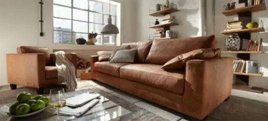 Nieuwe leren bank Rockefeller L 'Ancora robuust natuurleder