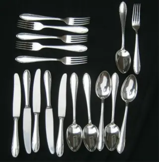 5 pers (17 dl)verz bestek,Wenz, jr 50/ 60 geh.90,zgst