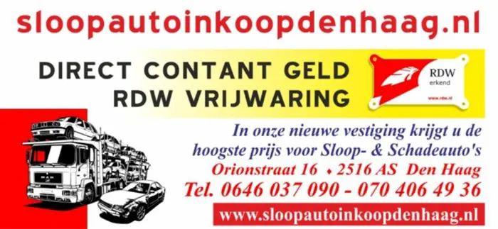 Sloopauto inkoop Den haag Wij geven u de hoogste prijs