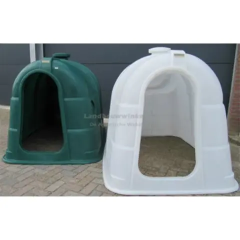 Kalverhut GROEN / WIT - schuilhok met SkyLight luik