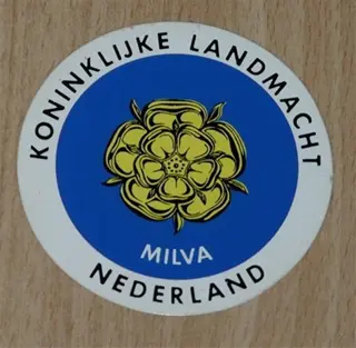 Sticker, MILVA, Koninklijke Landmacht (Nr.12), jaren'80.