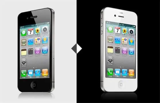 Apple Iphone 4 Ombouw van Zwart naar Wit of Wit naar Zwart