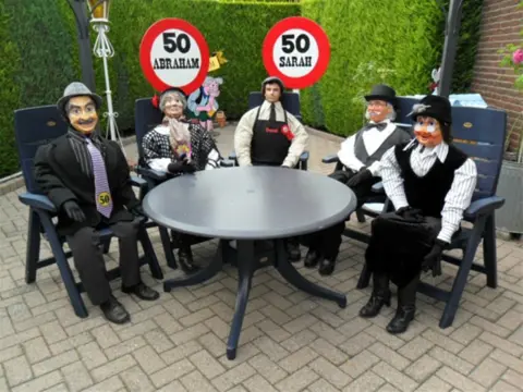 Feestartikelen / Sarah pop / Abraham pop levensgroot