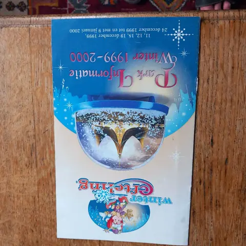 EFTELING - diverse folders, informatie enz - JAREN 1998 - 1999 - 2000