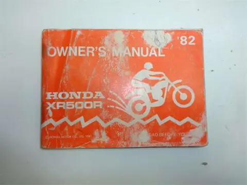 INSTRUCTIEBOEKJE Honda XR 500 1981 - 1983