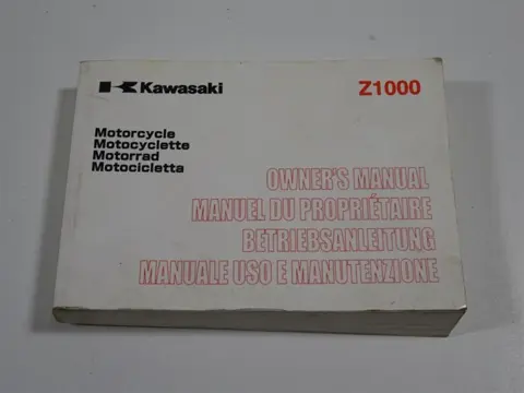 INSTRUCTIEBOEKJE Kawasaki Z 1000 2003 - 2006