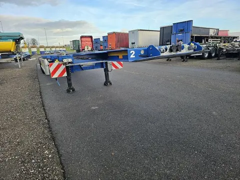 Van Hool A2C001 container CHASSIS |55 foot | 2 X 20 FOOT 45 ft 40 ft. .| BPW DISC.|steering axle| 2 