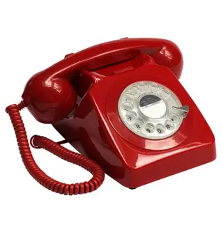 GPO Draaischijf Telefoon '70 Ontwerp Rood