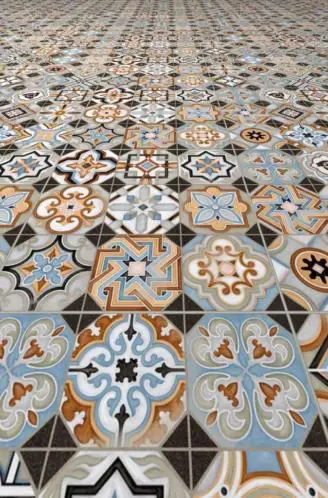 World Parks Portugese Tegels Patchwork Kleurrijke Plavuis