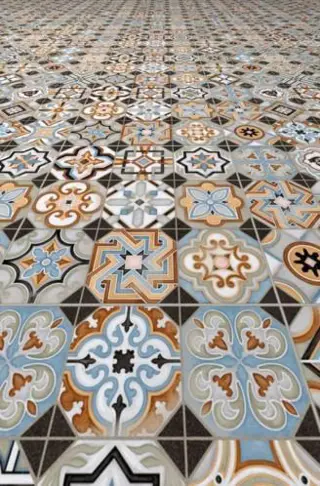 World Parks Portugese Tegels Patchwork Kleurrijke Plavuis