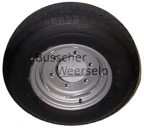 Wiel 14" Compl.205*6 195R14C 950KG Nieuw Aanhanger Voorradig