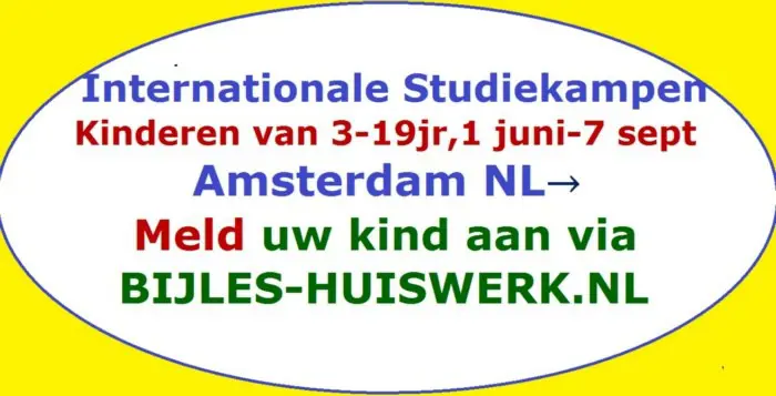 ZOMER STUDIE- en ACTIVITEITEN KAMPEN AMSTERDAM