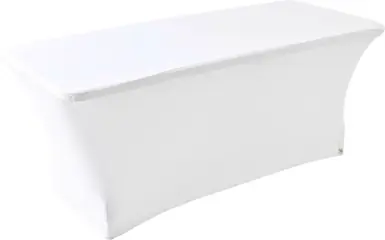 Tafelhoes stretch 180x76x74cm kleur wit - tafelrok