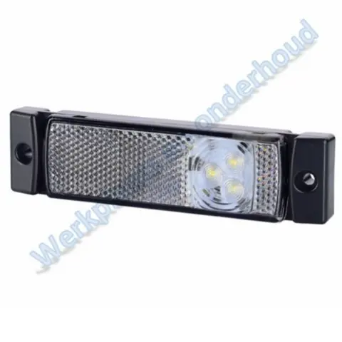 Led Breedtelamp wit rechthoekig met reflector 12/24V