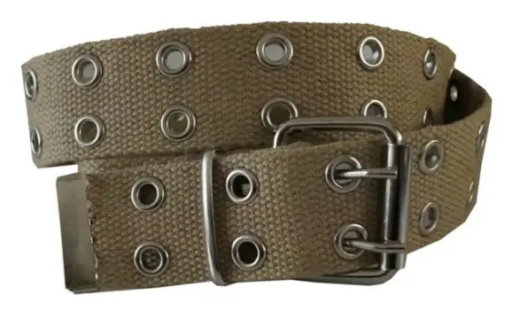 Canvas riemen " Dubbele gaatjes "