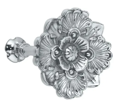Flower wandrozet embrasse houder messing of chroom.