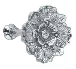 Flower wandrozet embrasse houder messing of chroom.