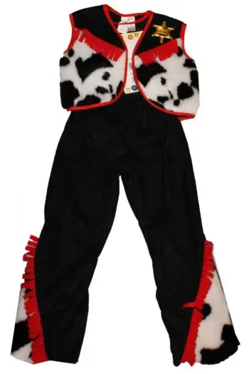 Cowboy " Zwart / met koeien print ", maat 116