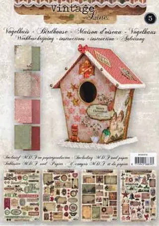 Vogelhuis Maken Pakket - Kerst Vintage - BHMDF05