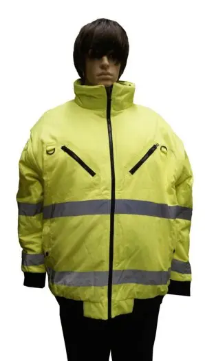 Gevoerde werkjas " Neon geel ", maten 3XL T/m 10XL