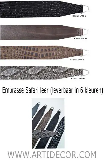 Embrasse Safari leer (leverbaar in 6 kleuren)