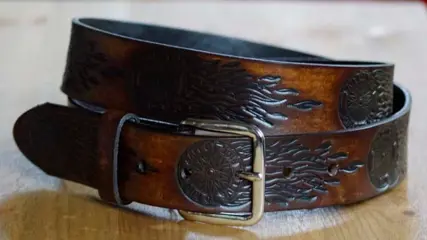 Western riem " Live to ride " Donker bruin