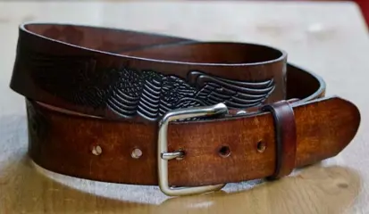 Buckle riem " Adelaar " Donker bruin