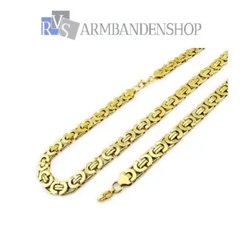 Div. rvs gouden en zilveren koningsschakel kettingen armband