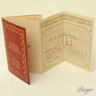 Cartier Warranty Certificate