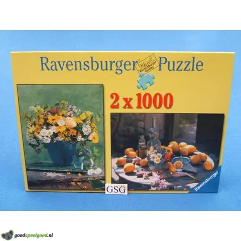 Stilleven &amp; boeket bloemen 2x 1000 st nr. 16 799 9-02